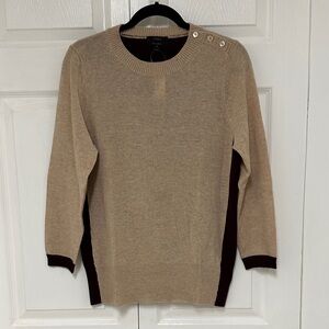 NWT J. Crew Beige and Burgundy Sweater